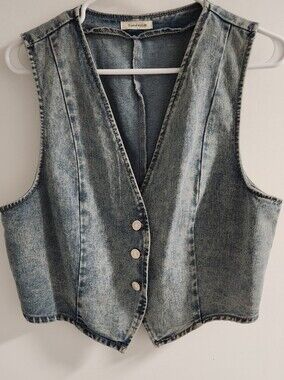 Sunday Up Denim Vest ,size L
